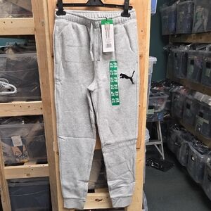 Puma Size XL Heathered Grey Fleece Lined Jogger Pant